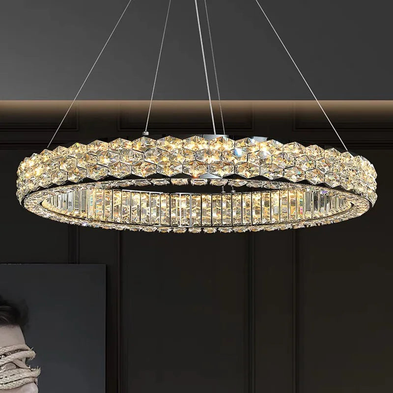 Afralia™ Modern Crystal Chandelier for Elegant Living Room Decor