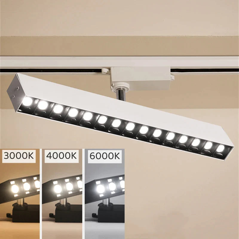 Afralia™ 30W LED Linear Grille Track Spotlights for Living Room and Store Track Lighting