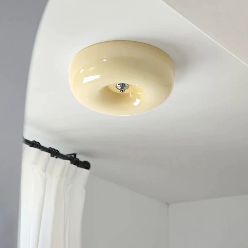 Afralia™ Nordic Minimalist LED Ceiling Light in White/Beige for Home Interior