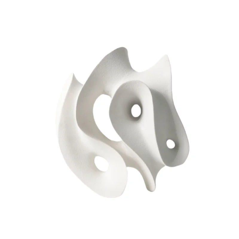 Afralia™ Geometric Resin Curved Sculpture Home Decor Hollowed-out Ornaments