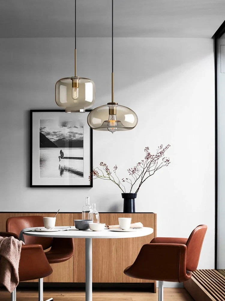 Afralia™ Glass Chandelier: Nordic Minimalist, Net Red Design for Restaurant, Bar, Cafe, Clothing Store.