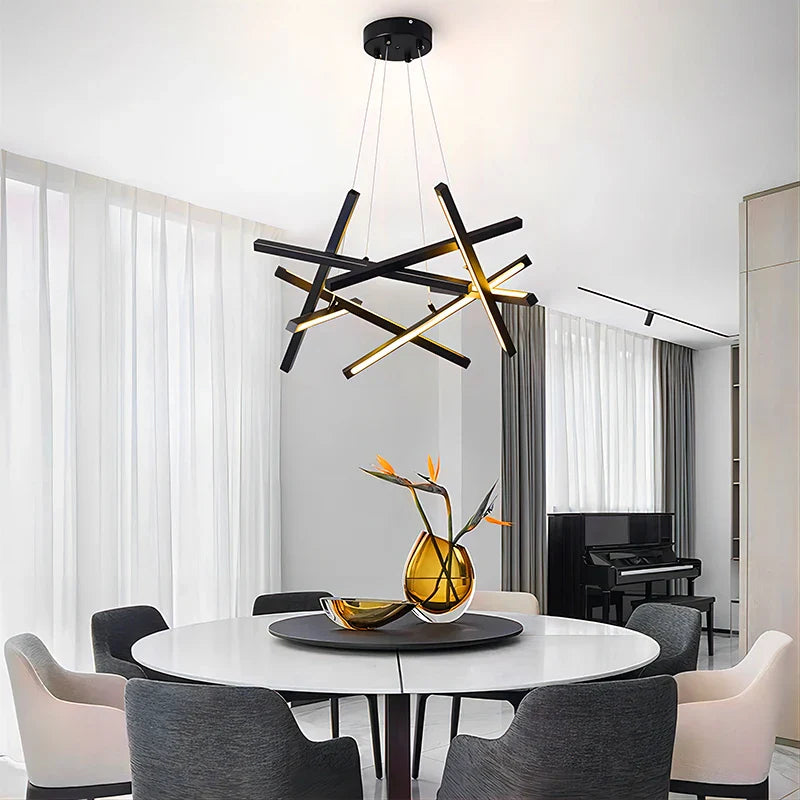 Afralia™ LED Chandelier Lighting for Living Room Bedroom Dining Salon Indoor - Pendant Lamp & Room Decor