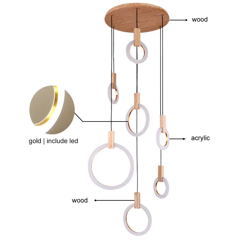 Afralia™ Modern Circle Chandelier: Large Living Room Art Deco Lighting for Hotel Lobby & Office