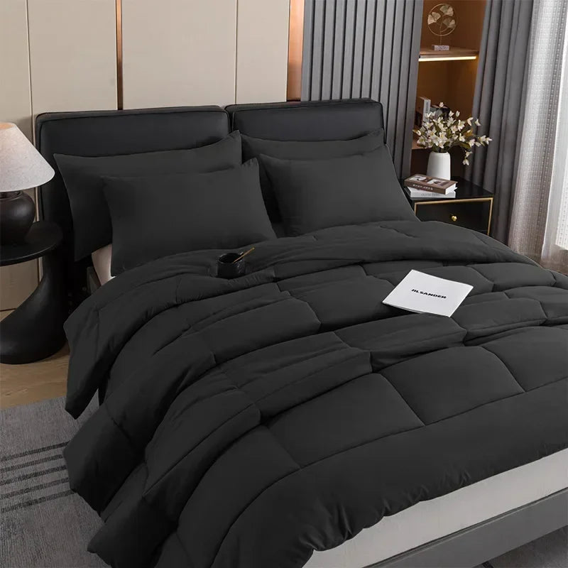 Afralia™ All-Season Quilted Duvet Set - Queen & King Size Comforter with Pillowcases