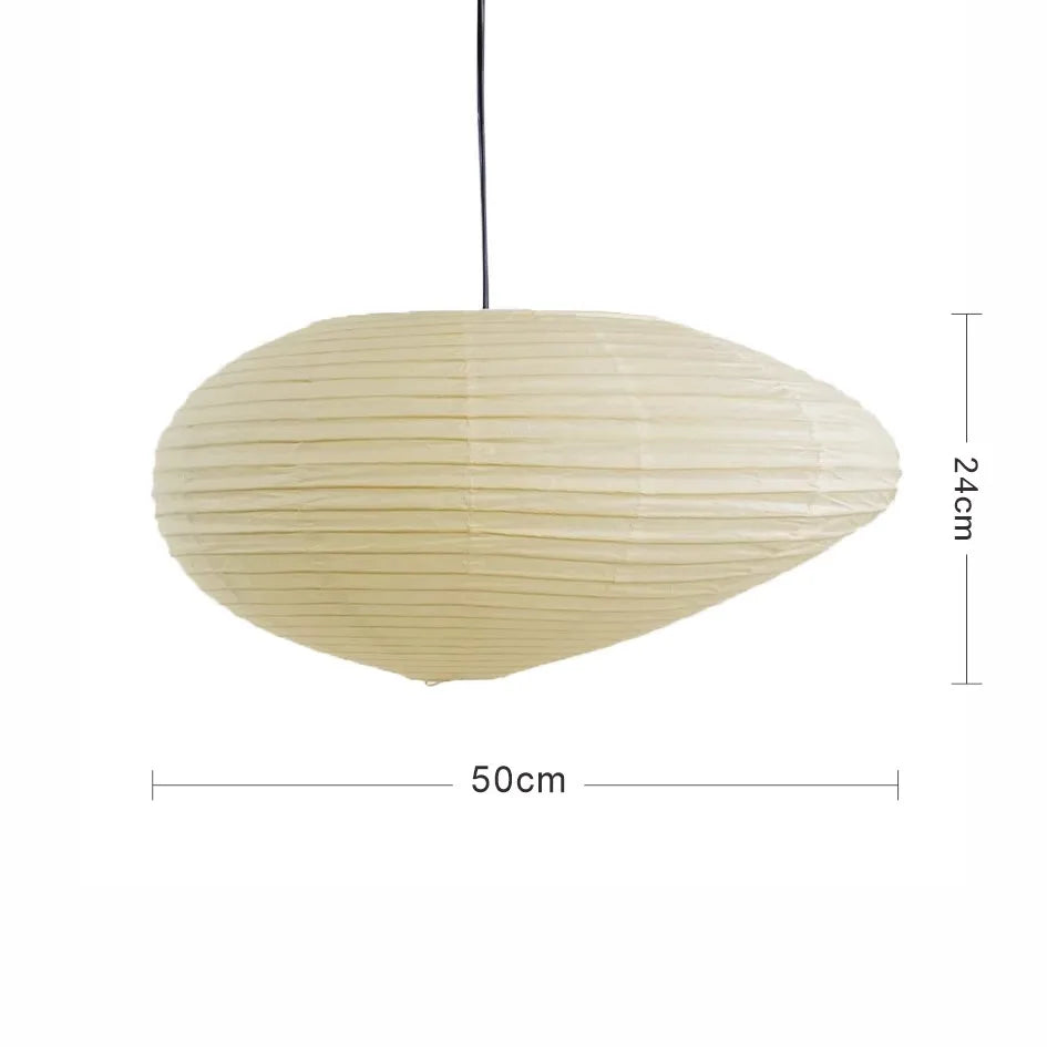 Afralia™ Noguchi Pendant Lights LED E27 Rice Paper Hanging Lamp Zen Art