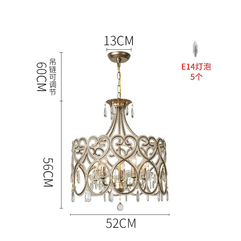 Afralia™ Crystal Heart Ceiling Light - Romantic Princess Bedroom Chandelier