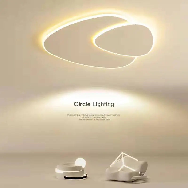 Afralia™ Modern LED Chandelier Lights Dimmable White Fixtures for Living Bedroom Study Room