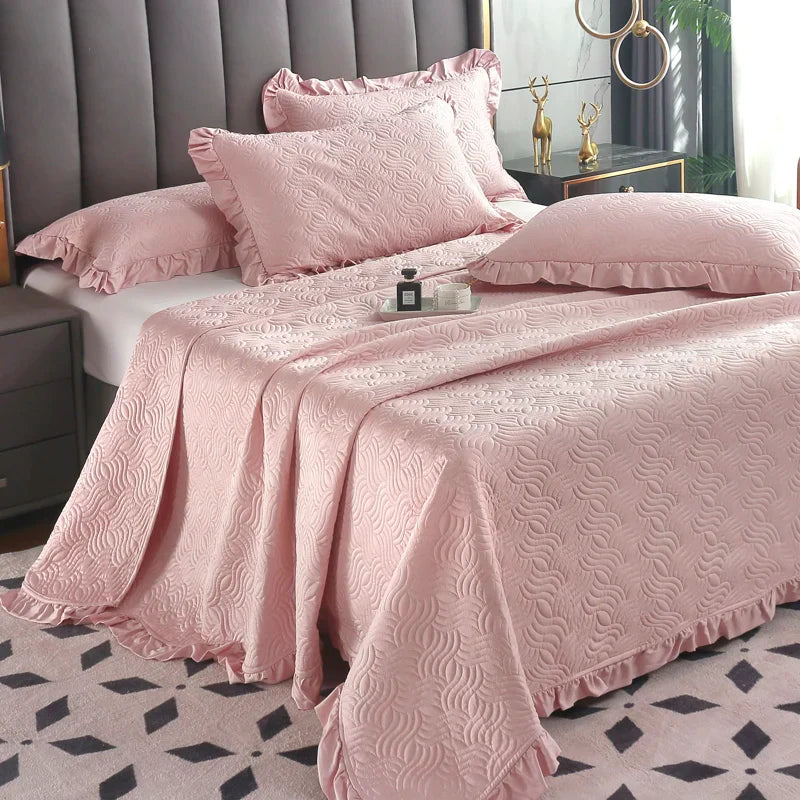 Afralia™ Silky Eucalyptus Fiber Quilted Bedspread for Cool Sleep