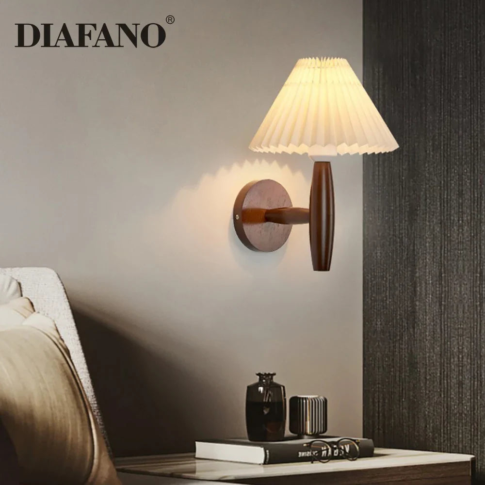 Afralia™ Modern Wood Wall Lamp LED Light Fixture for Home Decor