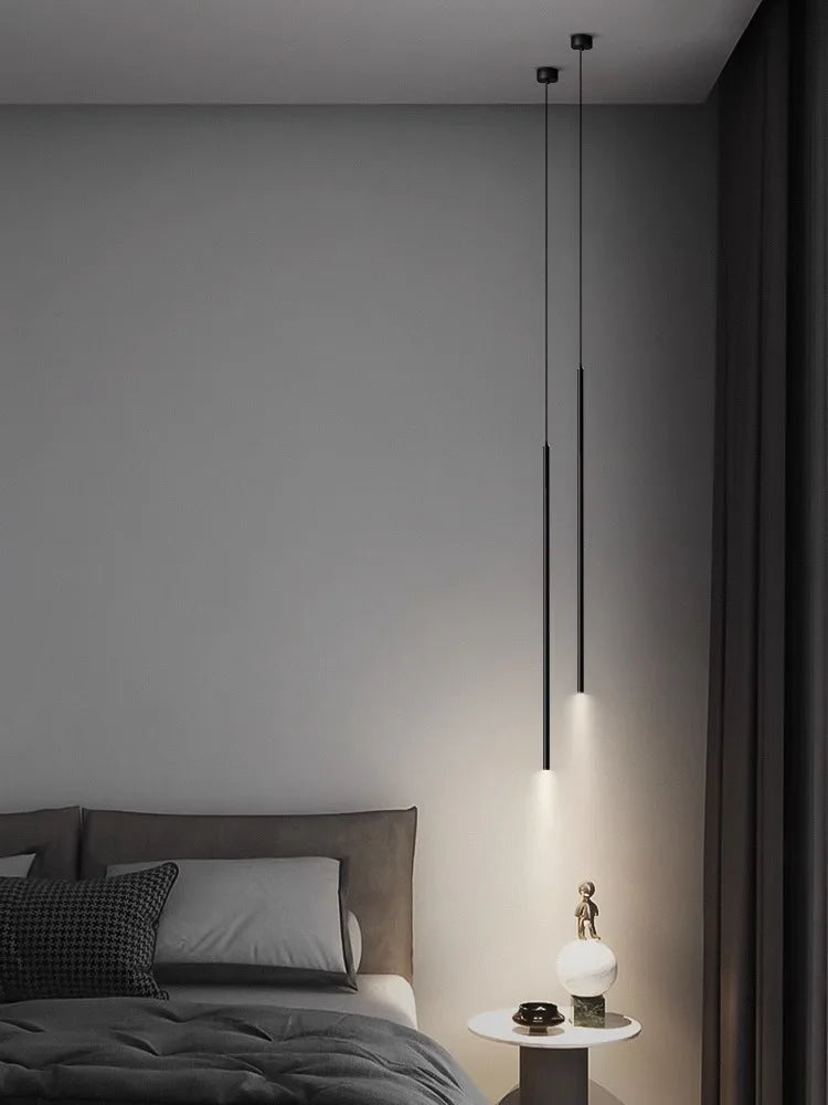 Afralia™ LED Pendant Lights: Modern Minimalist Bedroom Chandelier Lamps for Living Room Décor