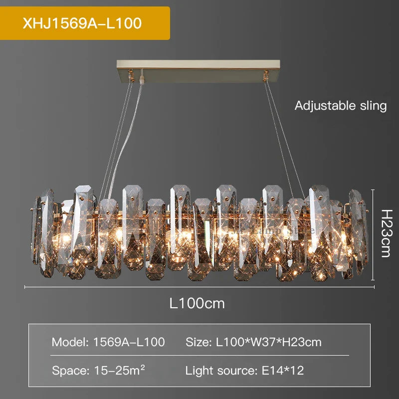 Afralia™ Crystal Chandelier: Modern LED Lighting for Dining, Bedroom, Kitchen, Living Room