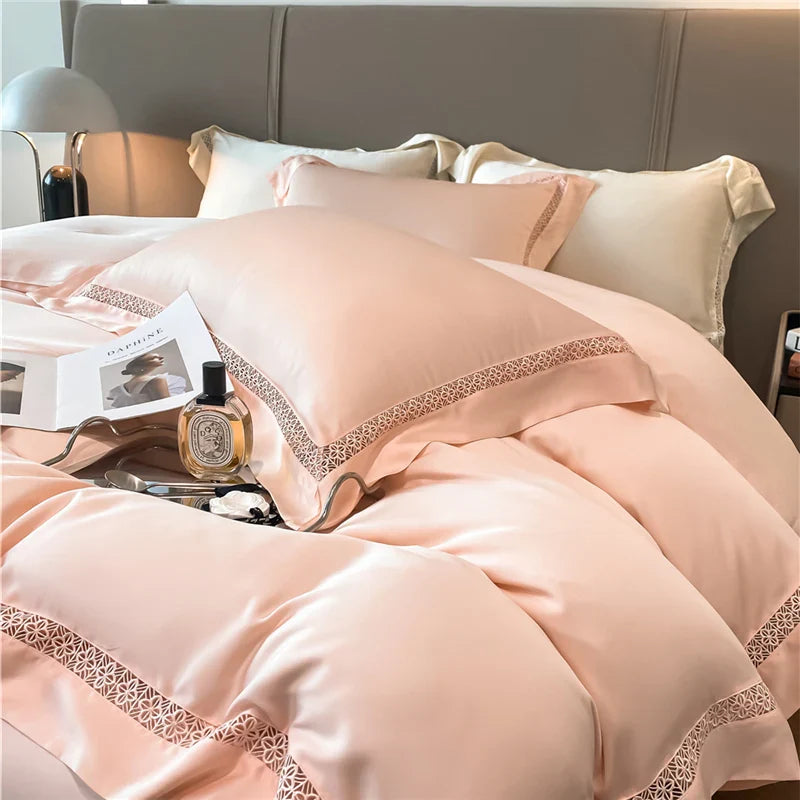 Afralia™ Eucalyptus Fiber Lace Bedding Set for Soft, Silky & Cool Skin-friendly Comfort
