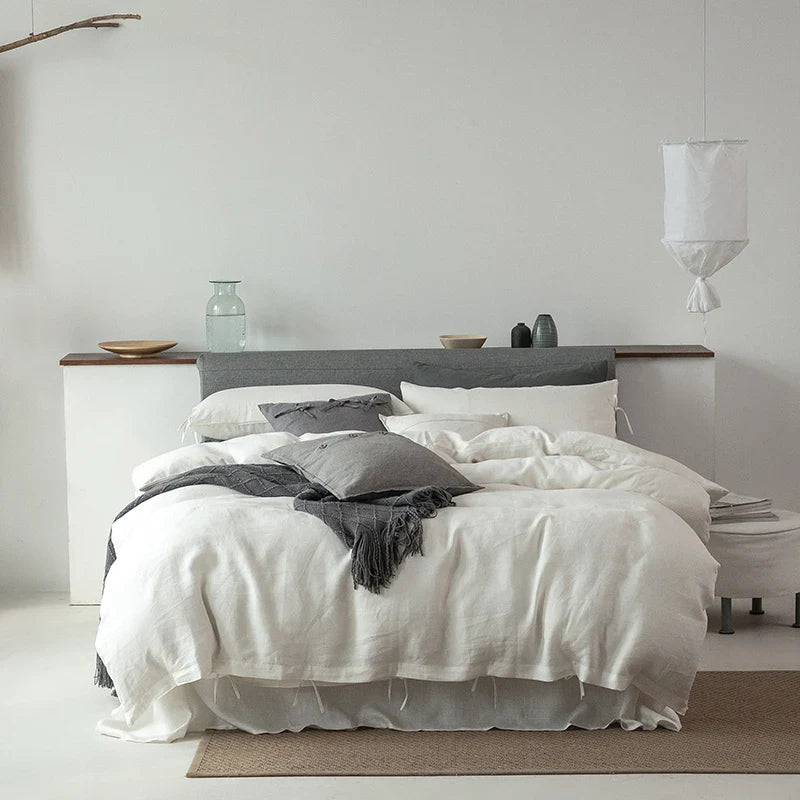 Afralia™ 100% Linen Bedding Set - Vintage Wabi-Sabi Style Home Textiles