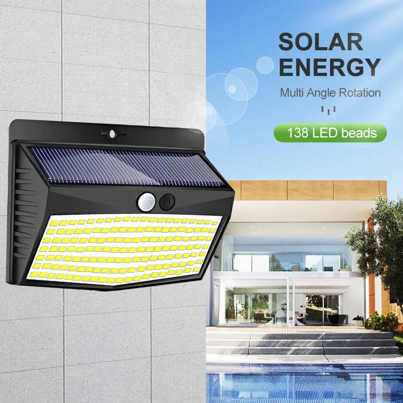 Afralia™ Solar Security Light: Outdoor Waterproof LED Garden Wall Lighting