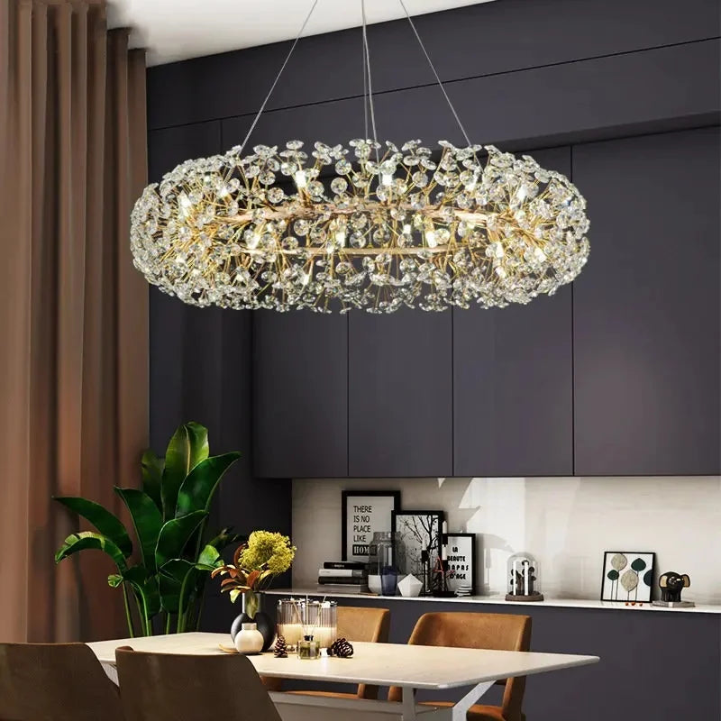Afralia™ LED Ceiling Chandelier for Home Décor & Lighting in Living Room, Bedroom, Kitchen & Dining