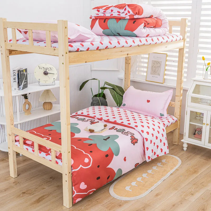 Afralia™ Soft Microfiber Double Duvet Set with Queen Bedsheet - Comforter Cover Set