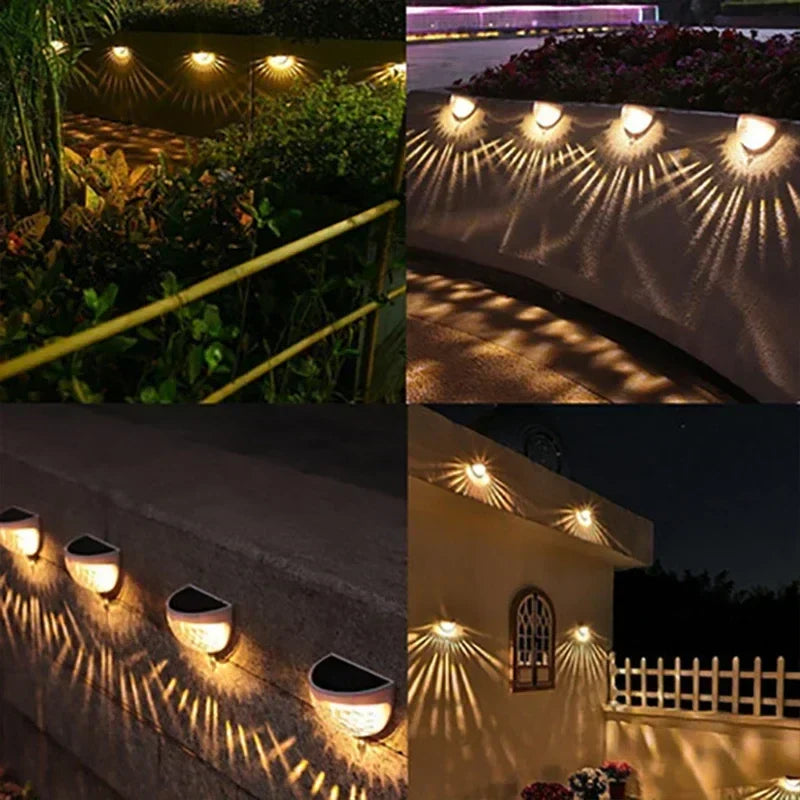 Afralia™ Solar LED Outdoor Wall Lamps - Waterproof Energy Garden Lights