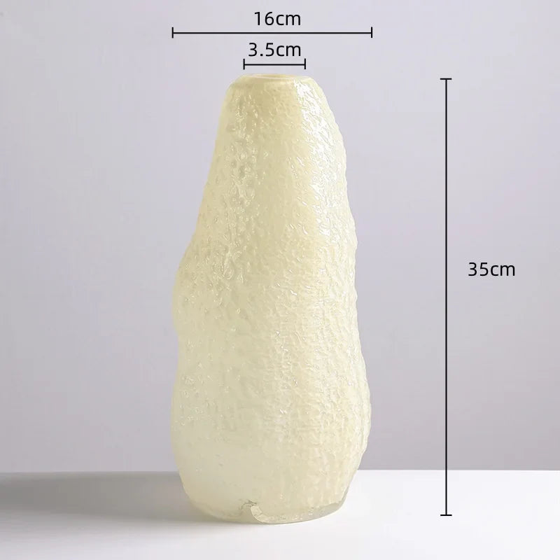 Afralia™ Glass Vase with Irregular Patterns for Flower Arrangement and Home Decor