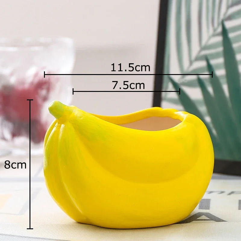 Afralia™ Watermelon Shape Vase Green Plant Pot Cartoon Fruits Room Decor