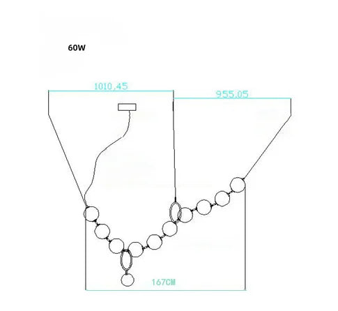Afralia™ Brass Artistic Necklace Chandelier Lighting for Living Room