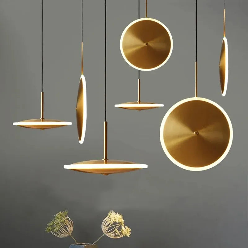 Afralia™ Saucer Ceiling Chandelier | Modern Living Room Bedroom Pendant Light Fixture