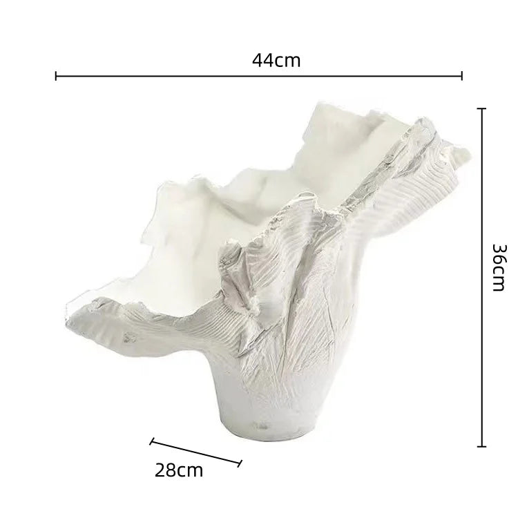 Afralia™ Irregular Resin Flower Vase Home Decor Floral Arrangement Sculpture