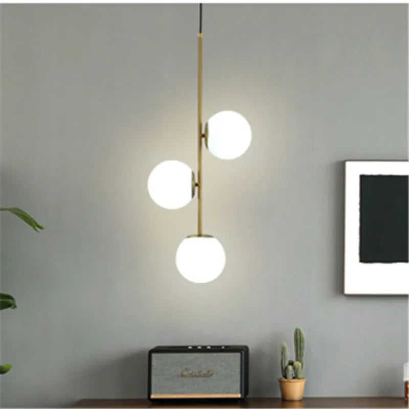Afralia™ Glass Ball LED Pendant Light for Modern Living Spaces