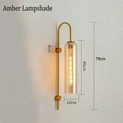 Afralia™ Glass Sconce Wall Lamp for Bedroom Living Room