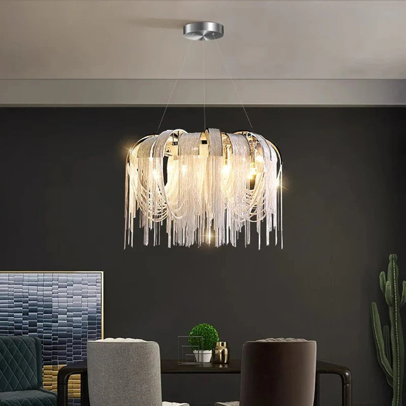 Afralia™ LED Pendant Light Chandeliers for Modern Home Decor Living Room Dining Room