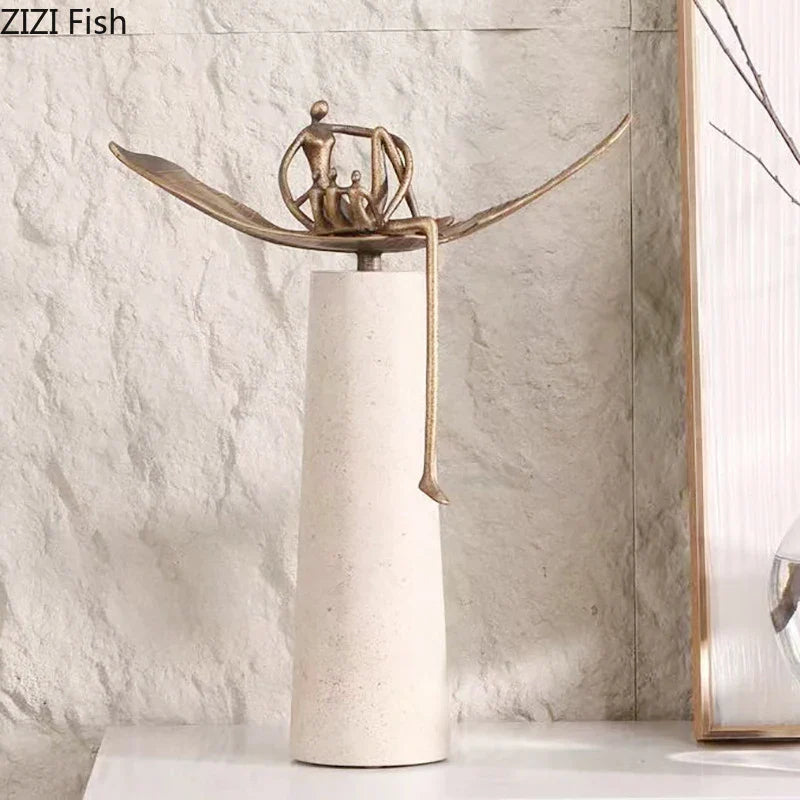 Afralia™ Abstract Character Marble Sculpture Room Decor