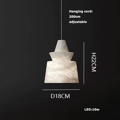 Afralia™ Marble Pearl Gold Chandelier - 3 Tier LED Hanging Light for Staircase Foyer