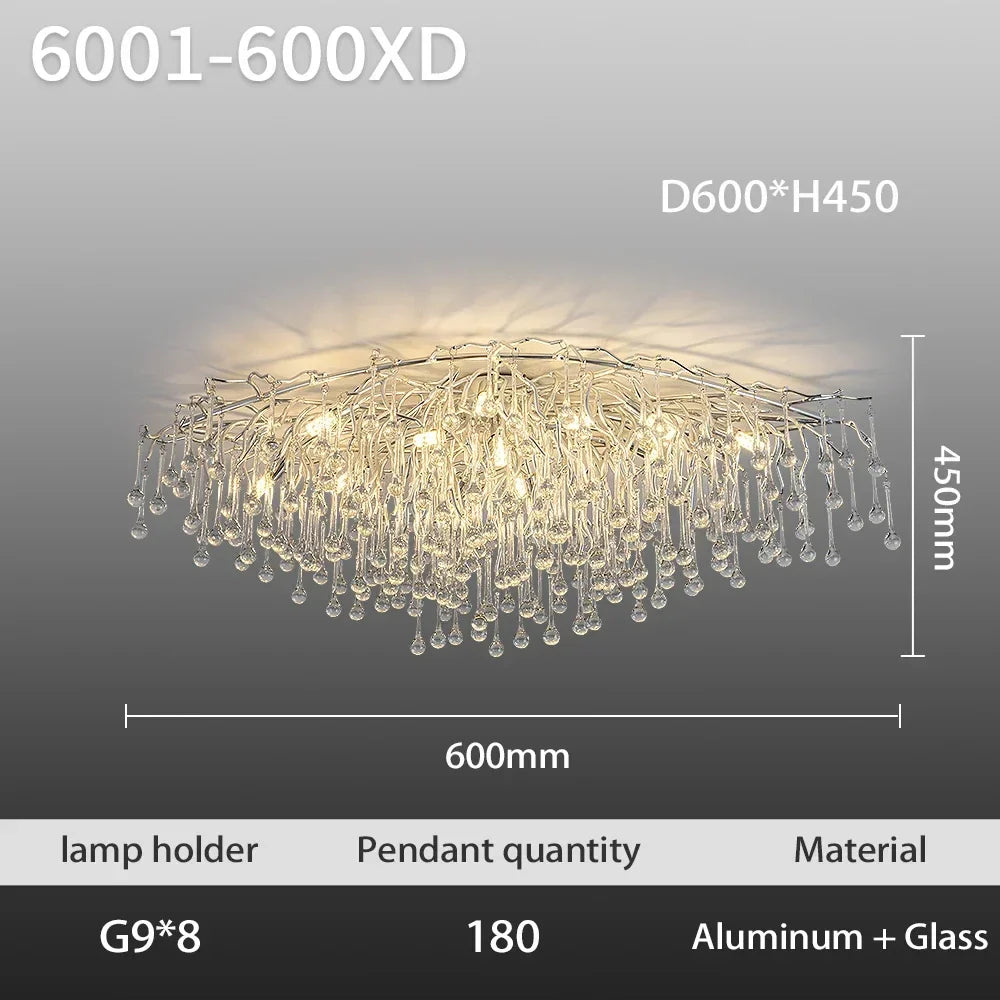 Afralia™ Modern Luxury LED Chandelier for Living Room - Nordic Style Hanging Ceiling Lamp