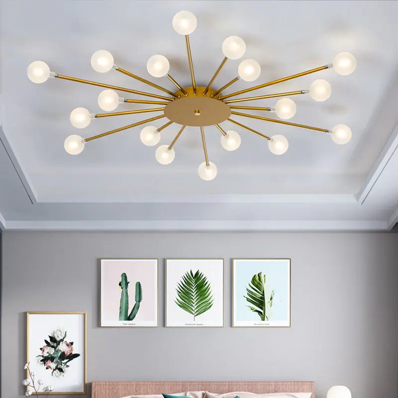 Afralia™ Modern LED Chandelier Ceiling Lamp: Nordic Style Lighting Fixtures for Living Room, Bedroom, Kitchen