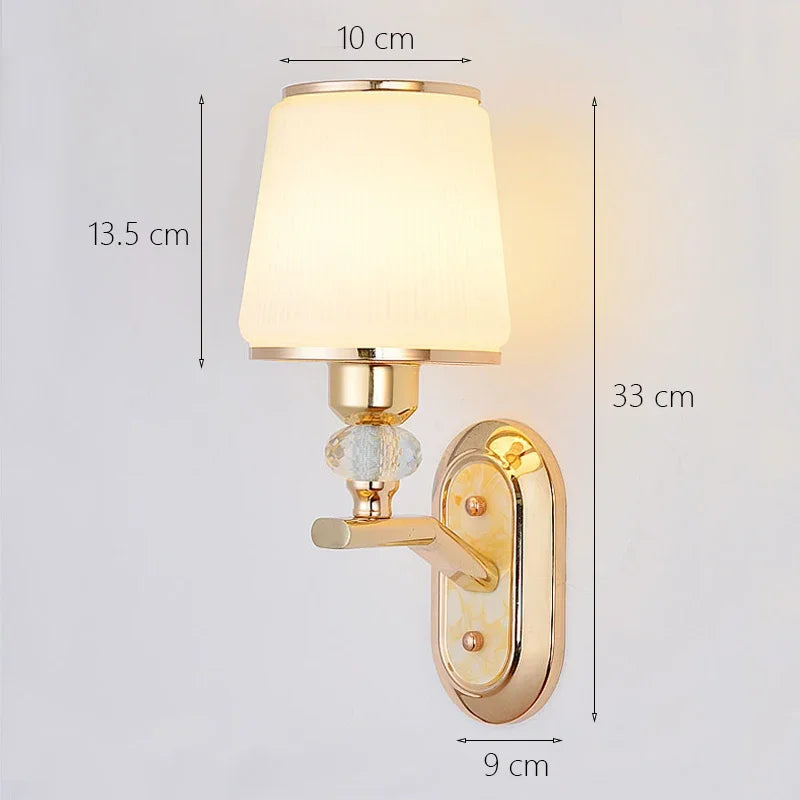 Afralia™ Crystal Bedside Wall Sconce - Modern Minimalist LED Wall Light - 12W E14