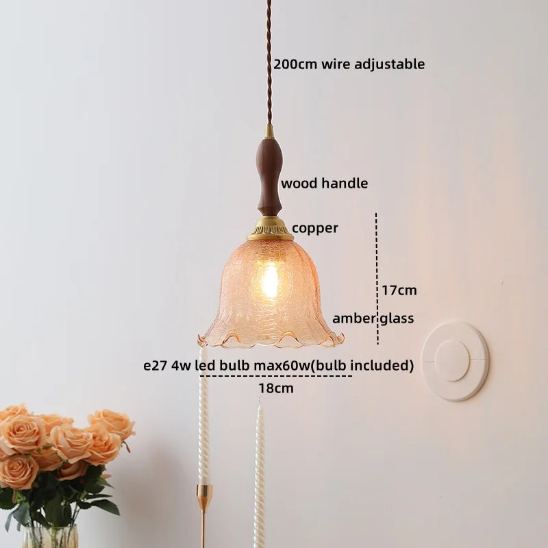 Afralia™ White Glass LED Hanging Light: Copper Nordic Pendant Lamps for Home Decor