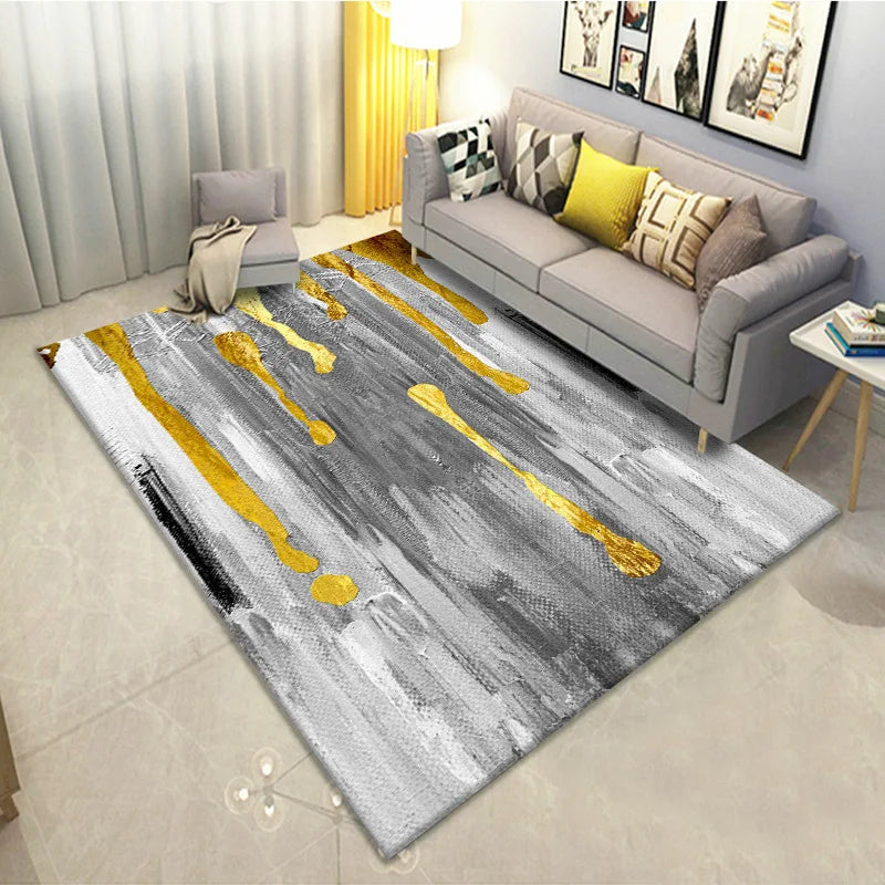 Feather Print Velvety Home Carpets by Afralia™: Quality Rugs for Living Room and Bedroom