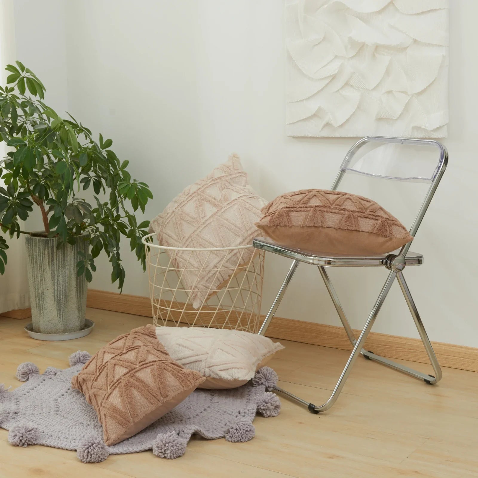 Afralia™ Diamond Embroidery Living Room Cushion Cover - Moden Home Decor