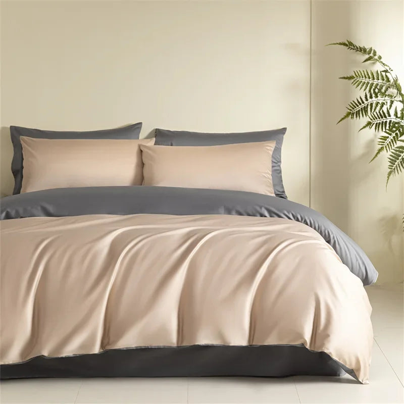 Afralia™ Egyptian Cotton Bedding Set: Sheet, Pillowcase, Blanket Cover in Queen King Size