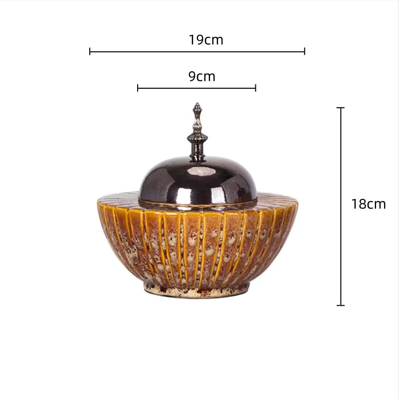 Afralia™ Ceramic General's Jar Porcelain Vase Home Decor Accessory