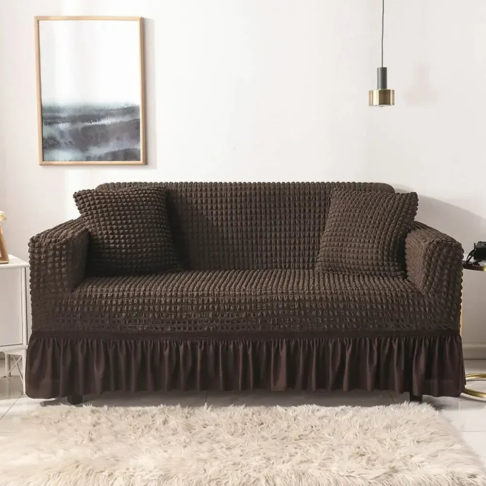 Afralia™ 3D Thick Cozy Sofa Cover | Stretch Slipcovers for Couch | Soft & Solid Color