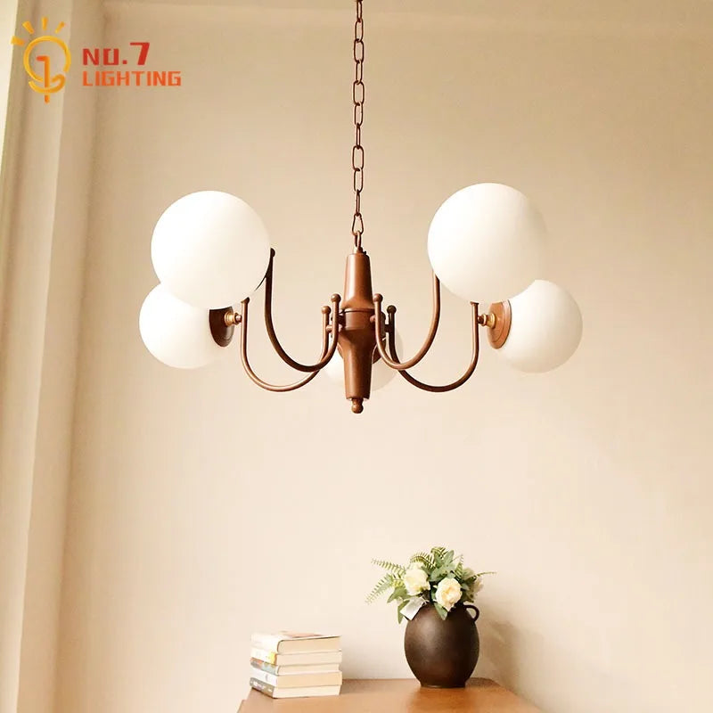 Afralia™ French Vintage Iron Art Pendant Light for Living Room Kitchen Bedroom