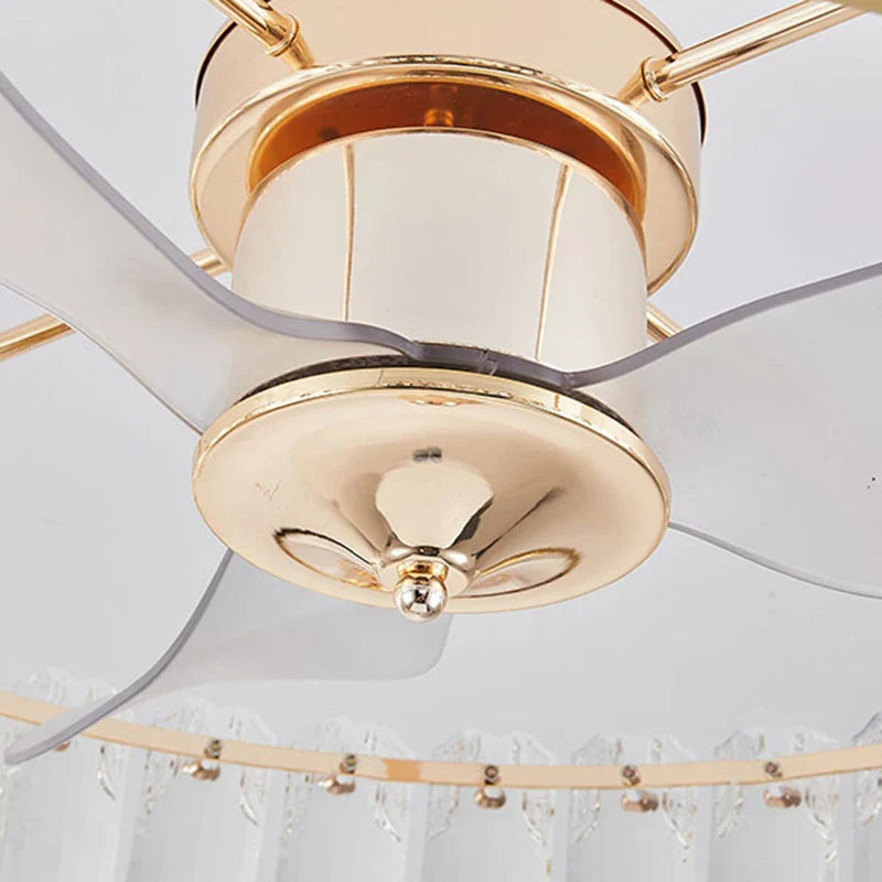 Afralia™ Crystal Ceiling Fan Light - Modern Luxury Invisible Fan Light Combo for Home