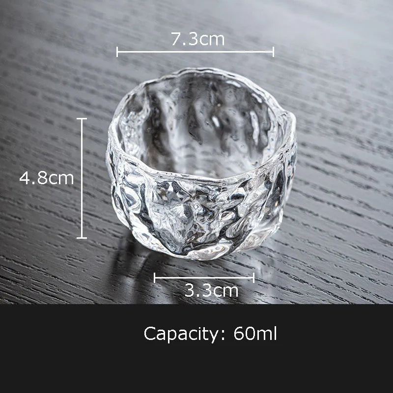 Afralia™ Pink Glass Tea Cups with Saucer Set for Afternoon Tea or Coffee