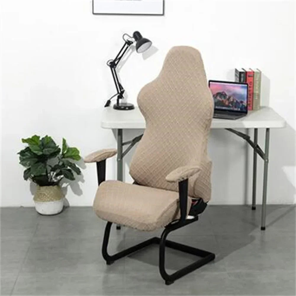 Afralia™ High Back Armchair Cover: Elastic Accent for Office Computer Game Solid Chair
