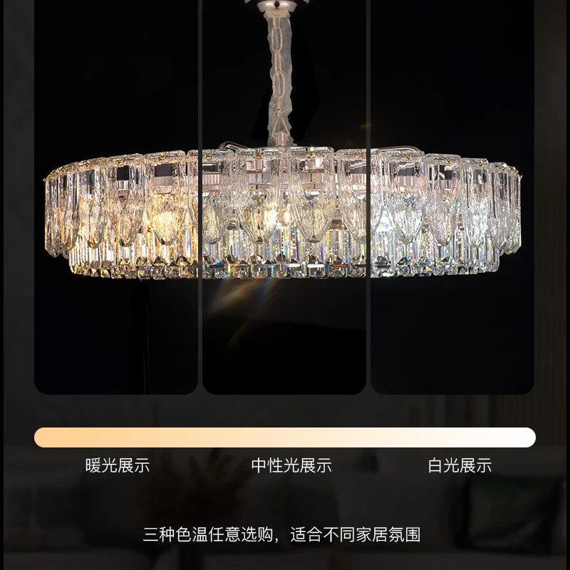 Afralia™ Crystal Ring Chandelier: 2024 Luxury Bedroom Dining Room Lighting