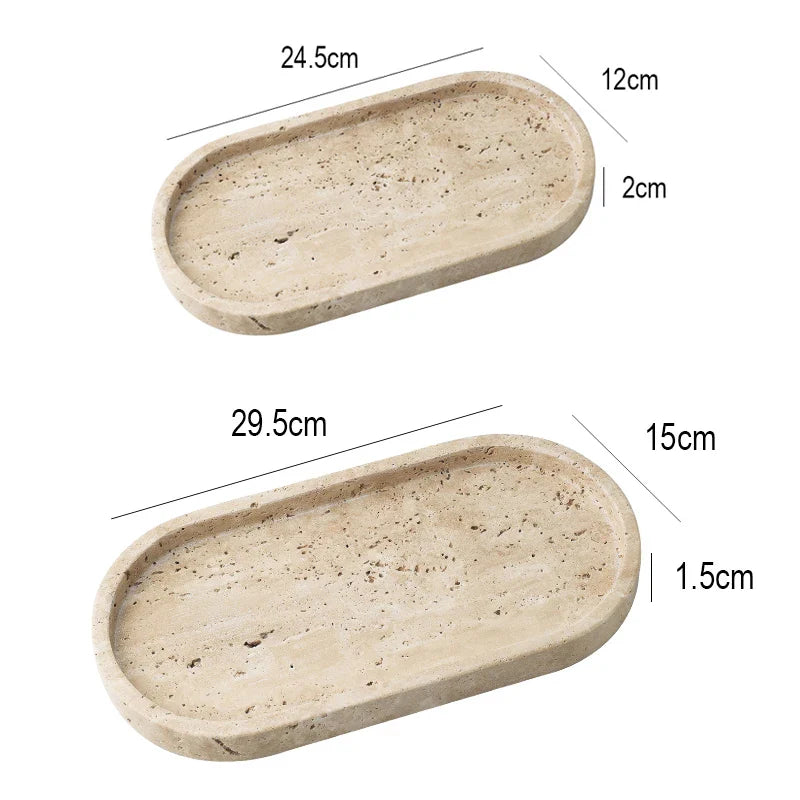 Afralia™ Marble Tray: Stylish Vanity, Dresser, & Sink Organizer