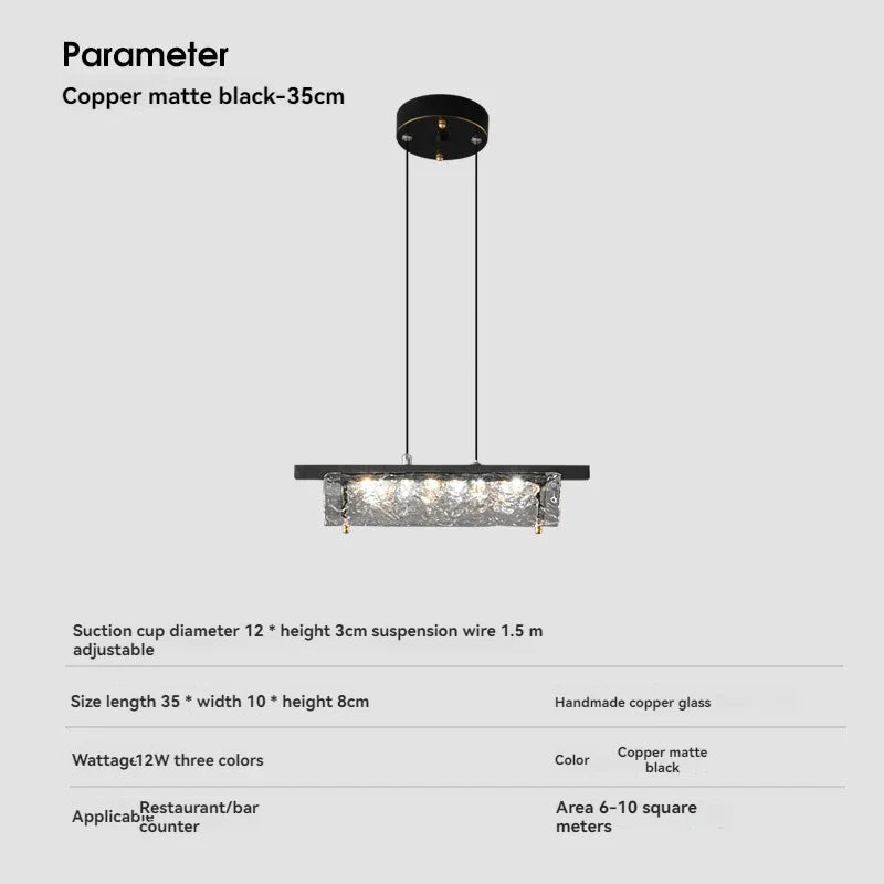 Afralia™ Glass Chandelier Pendant Lights LED Dimmable Modern Dining Room Kitchen Lamps