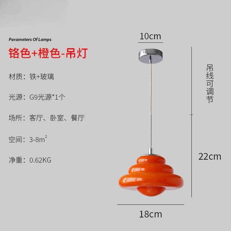 Afralia™ Cream Glass Pendant Lights LED G9 for Girl's Room & Kitchen