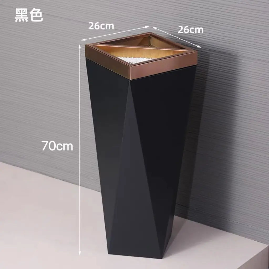 Afralia™ Stainless Steel Vertical Garbage Bin for Hotel Lobby, Elevator Corridor, Shopping Mall