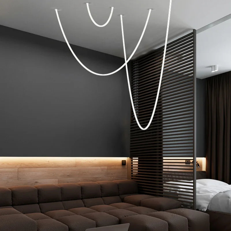 Afralia™ LED Pendant Light: Nordic Minimalist Design for Living Room, Staircase, Restaurant & Villa